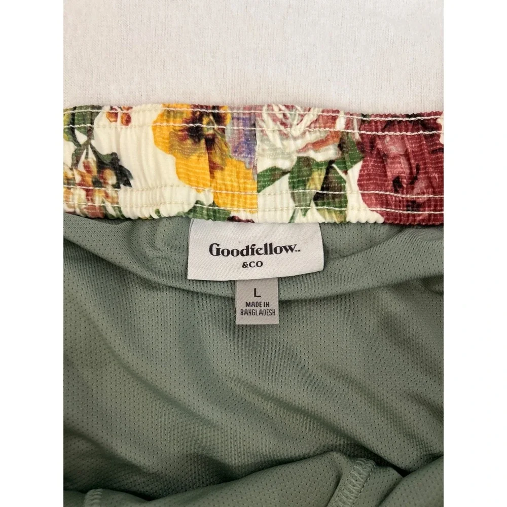 NWT Goodfellow & Co. Men's S Multi-color Floral Drawstring Swim‎ Trunks Sz L